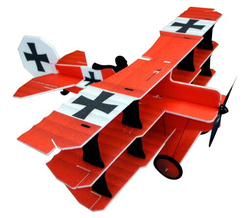 RC Factory - Crack Fokker Dr. I Indoor Kit 890mm, Red/White