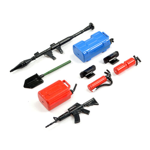 FASTRAX Scale 7 pcs accessory set (shovel, rifle, can, fire ext)