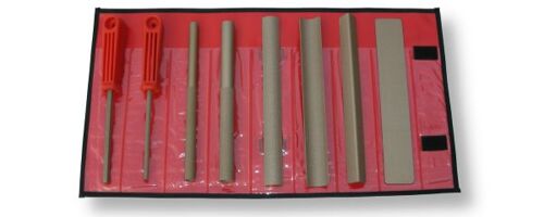 Perma-Grit - Set of 8 Hand Files - Fine - with tool roll