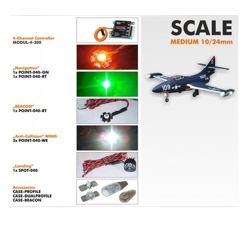 Unilight - Scale set Medium 10/24mm with 4ch module v2