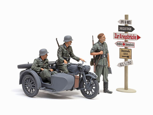 Tamiya 1/35 scale German KS600 Motorcycle & sidecar