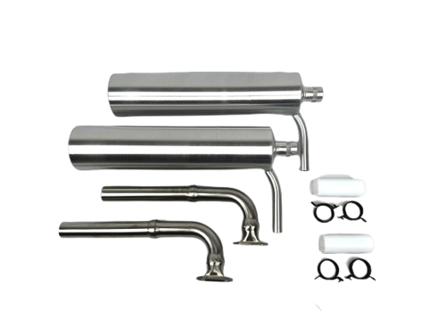 MTW - Muffler Set 3W 210 With TD130 and Knuckle Headers