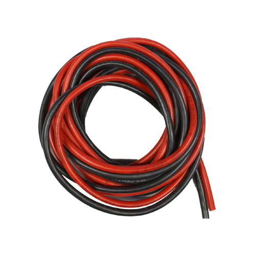 Silicone cable 6mm² red/black, 1 meter of each