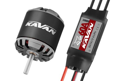 Kavan C3542-1000 motor + R-60SB ESC