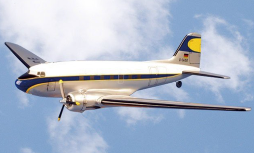 VQ Model - Douglas DC-3 1800mm ARF Kit White/Blue