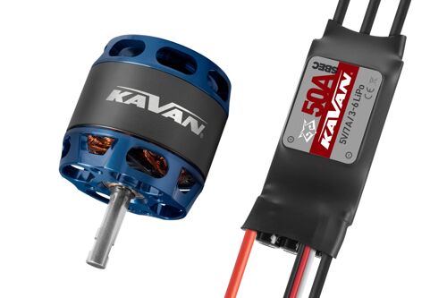 Kavan C3536-1000 motor + R-50SB ESC