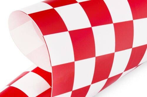 Kavan - Covering Film, Checkered Red/White (2m)