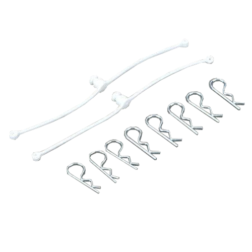 Dubro - Body Klip Retainers - White (2 sets)