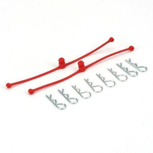 Dubro - Body Klip Retainers - Red (2 sets)