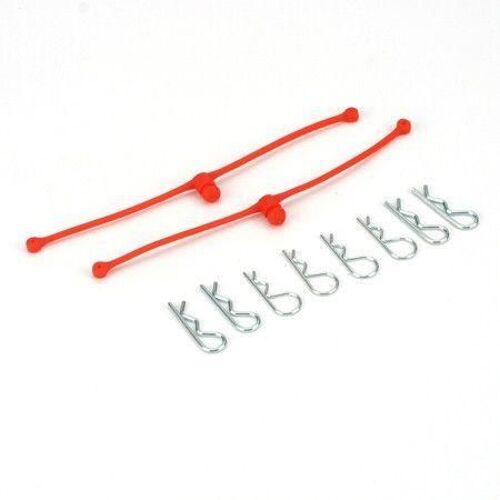 Dubro - Body Klip Retainers - Orange (2 sets)