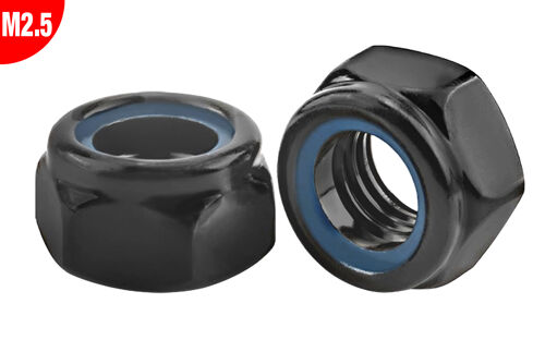 Team Corally - Écrou frein acier M2.5 - Revêtement noir - 10 pcs