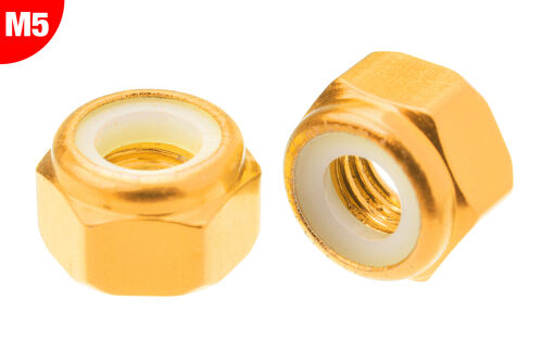 Team Corally - Écrou frein aluminium - M5 - Or - 10 pcs
