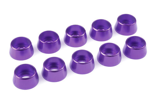 Team Corally - Rondelle aluminium - pour vis M5 tête hexagonale - Ø12mm - Violet - 10 pcs