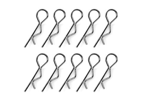 Team Corally - Body Clips - 45° Bent - Medium - Black - 10 pcs