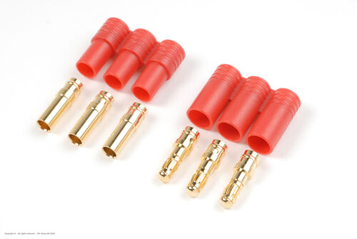 Revtec - Connector - 3.5mm - Gold connector - 3pins - Male + Female - 1 pair