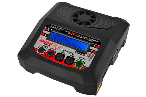 RC Plus - Power Quad 100 Charger - AC 100W - DC 4x 100W - 4x 4S Lixx - 8 Nixx - 16V PB