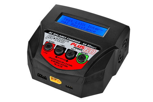 RC Plus - Power Plus 60 Charger - AC 60W - 1x 4S Lixx - 8 Nixx - 12V PB