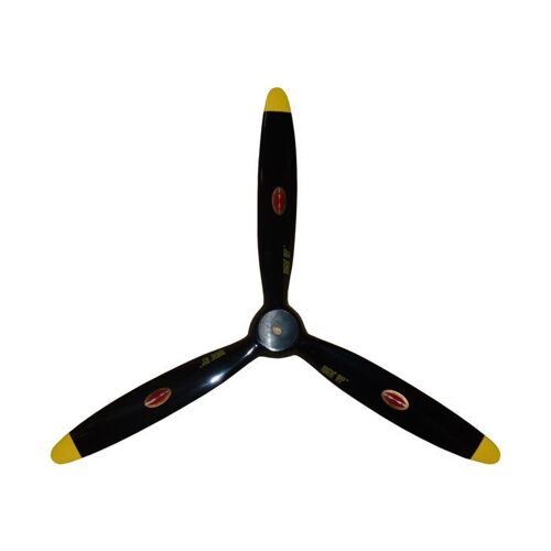 Biela 22x10 C carbone 3-pale semi scale hélice (Noir/jaune Corsair version)