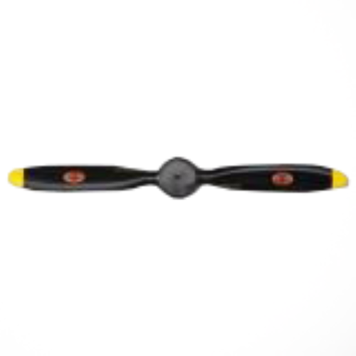 Biela 24x8 carbone 2-pale semi scale hélice pour moteurs à essence (Noir/jaune version)