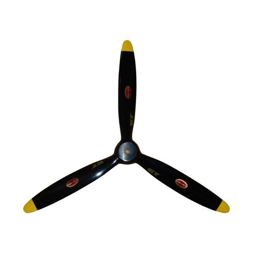 Biela 20x12 C carbone 3-pale semi scale hélice (Noir/jaune Corsair version)