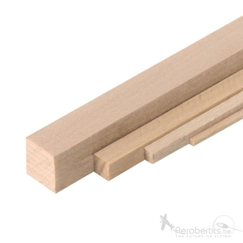 Pinewood Square Bar 1x3x1000mm