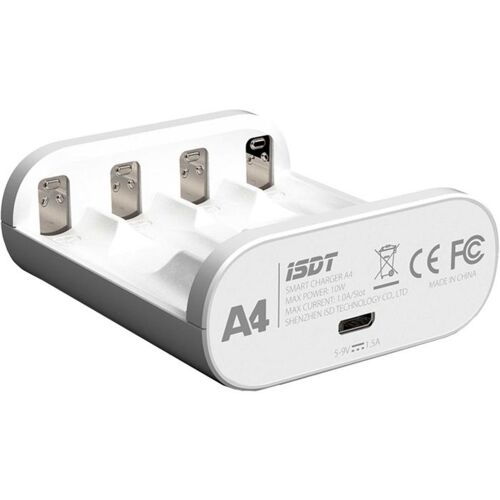 ISDT SMART CHARGER A4 - 10W, 1A, 1-4S Nixx/LiXX, AA , AAA