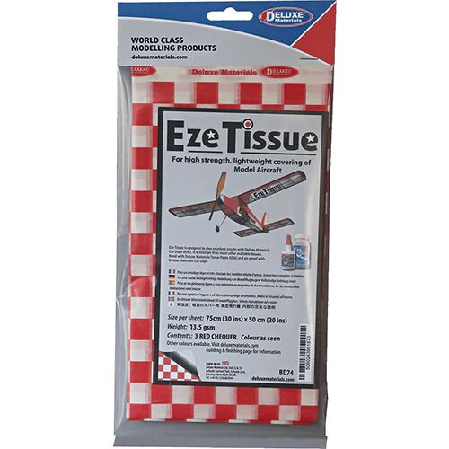 Deluxe Materials - Eze Tissue Red chequer (3 sheets)