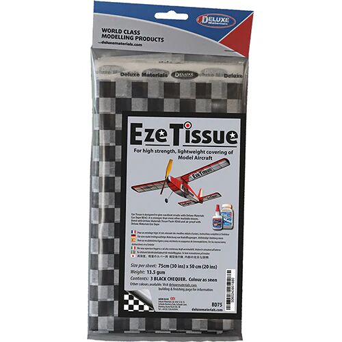 Deluxe Materials - Eze Tissue Black chequer (3 sheets)