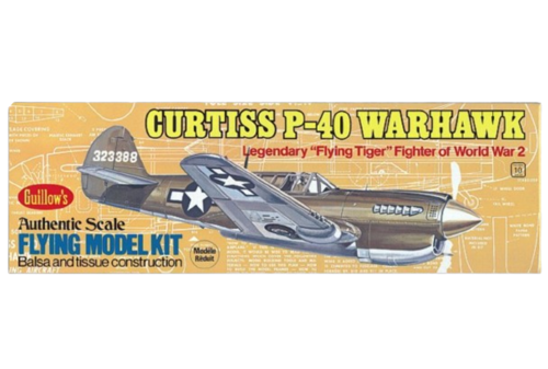 Guillow's - Curtiss P-40 Warhawk 419mm Kit (Flying model kit)