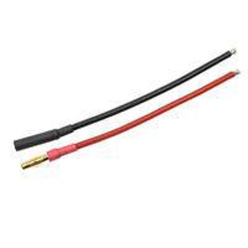 Revtec - Connector w/ Lead - 4mm - Gold Plated - 14AWG Silicone Wire - 10cm - 1 pc