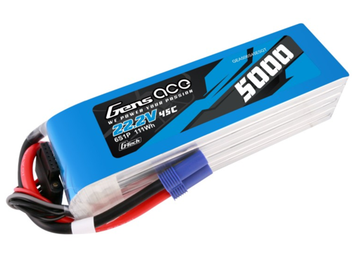 Gens Ace G-Tech 5000mAh 6S1P 22,2V 45C Lipo Battery