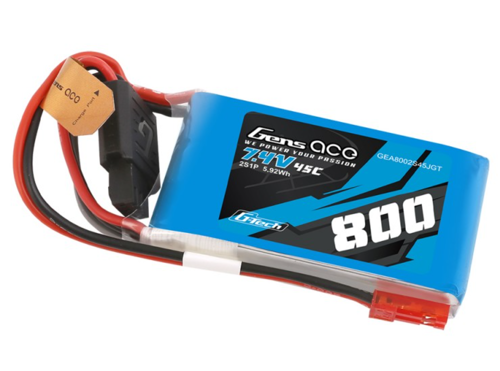 Gens Ace G-Tech 800mAh 2S1P 7,4V 45C Lipo Battery