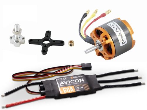 D-Power Brushless set AL 42-07 Motor + 60A Avicon ESC