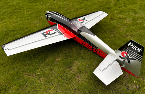 Pilot RC - Extra 330SX 90", Red/Silver/Black ARF Kit (Scheme 01)