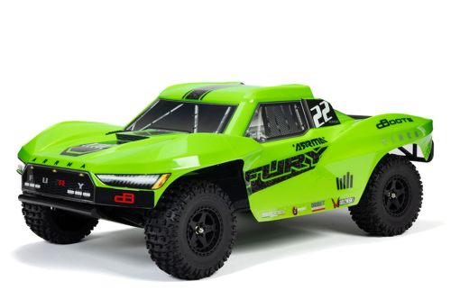 Arrma - 1/10 FURY MEGA 550 2WD Short Course Truck RTR, Green