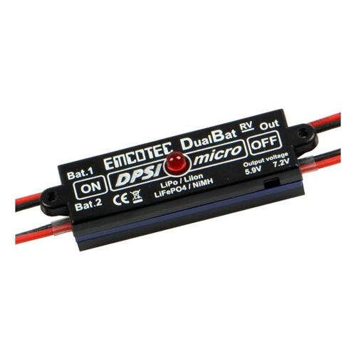 Emcotec DPSI Micro DualBat 5.9V/7.2V JR dual power supply