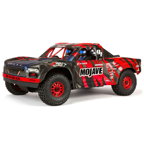 Arrma - 1/7 MOJAVE 4X4 6S BLX Desert Truck With Spektrum Firma RTR, Red / Black