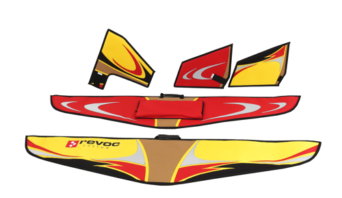 Revoc - Coverset for Sebart Prometheus 50 red color Wings/Stabs/Rudder