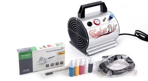 Airbrush Set - Fengda AS-176 compressor, BD-130 airbrush, en acc.