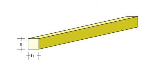 Aeronaut - Milled brass profile 1x1x1000mm