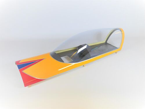 Extreme Flight - Extra 300 EXP 48" V2, Canopy, Yellow/Red