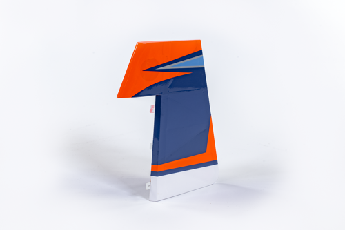 Extreme Flight - Extra 300 78" V3, Rudder, Orange/Blue