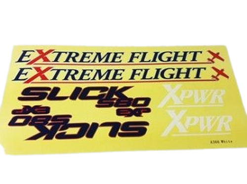Slick 580 74", Autocollants, Blanc