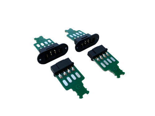 Titanium - MPX 8 pins connector + PCB (2 pair)