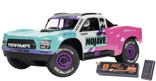 Arrma - MOJAVE GROM 223S BLX Brushless 4X4 Small Scale 1/14 Desert Truck RTR with Battery & Charger, Teal