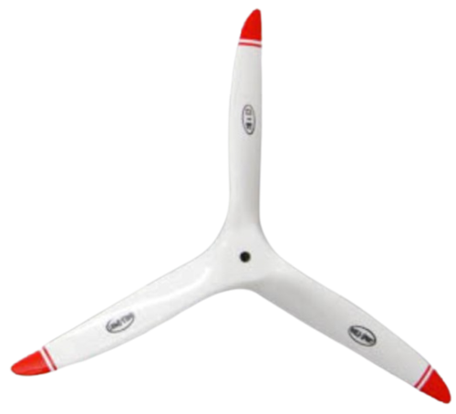 Biela 23x10 carbone 3-pale hélice pour moteurs à essence (blanc/rouge couleur)