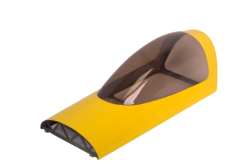 Laser 60" V2, verrière, Jaune/Bleu