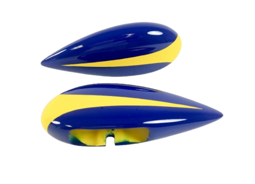 Muscle Coupe 72", Couvre-roues, Bleu/Jaune