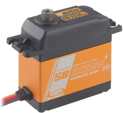 Savox - Servo - SB-2230SG+ - Digitaal - Hoge Spanning - Borstelloze Motor - Stalen Tandwielen (55 kg, 0,11 s @ 8,4 V)