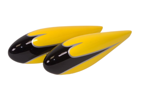 Extreme Flight - Muscle Bipe 85", Carénage de Roue, Jaune/Noir